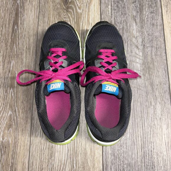 Nike Dual Fusion ST2 Gray Pink Green 456970-008 Youth US Size 4.5Y Sneaker Shoes - Picture 8 of 11